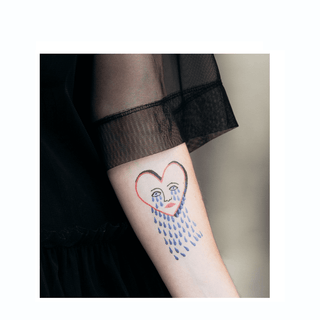 TATTLY-Stitched Broken Heart Tattoo on Design Life Kids