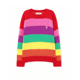 The Animals Observatory-Striped Logo Bull Sweater on Design Life Kids