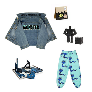 Wee Monster-Monster Denim Jacket on Design Life Kids