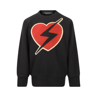 Wee Monster-Heart Black Sweatshirt on Design Life Kids