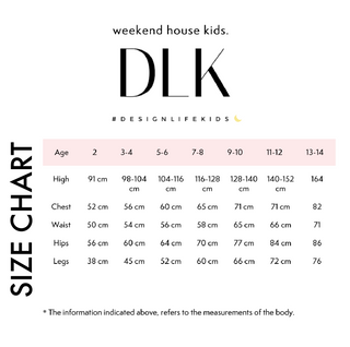 Weekend House Kids Size Chart on Design Life Kids
