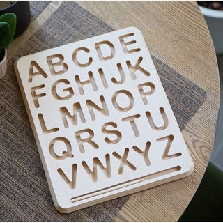 Begin Again-Wooden Alphabet Tracing Board on Design Life Kids