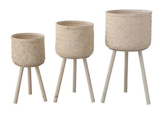 Bloomingville-Woven Bamboo Basket Set on Design Life Kids