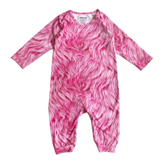 Romey Loves Lulu-Pink Fur Long Body Onesie on Design Life Kids