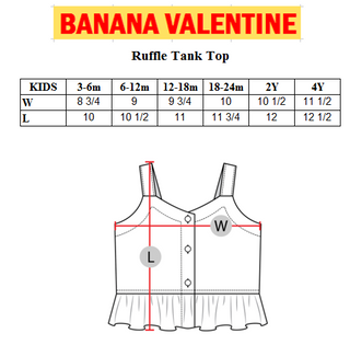 Banana Valentine-Daisies Ruffle Tank Top on Design Life Kids