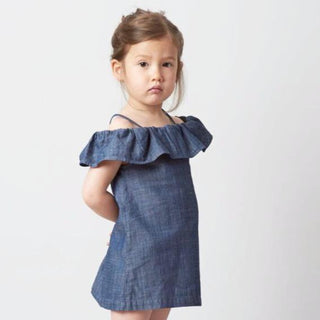 BELLE ENFANT-Bardot Off-The-Shoulder Dress on Design Life Kids